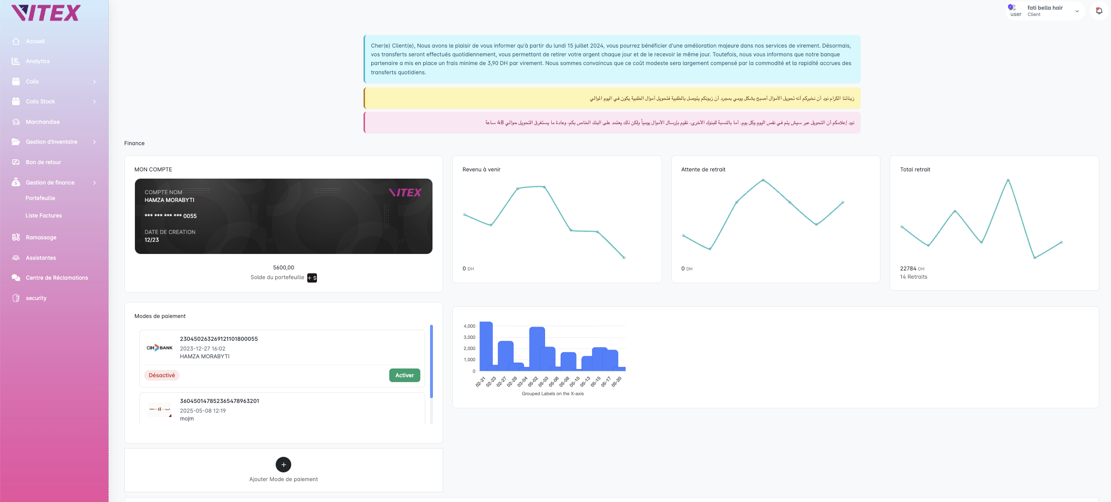 VITEX Wallet Interface